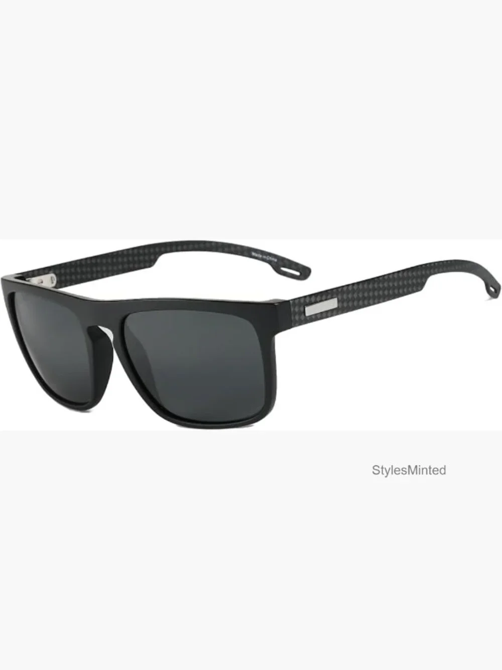 Square Polarized Sunglasses TR90 Frame Carbon Fiber UV400 Driving